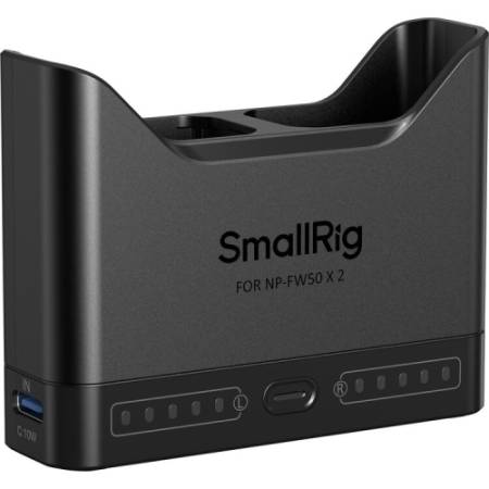 SmallRig 5493 - dwukanałowa ładowarka do akumulatorów Sony NP-FW50 (USB-C)